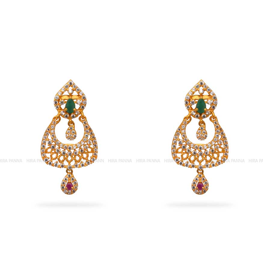 Gold Chandbali Earrings