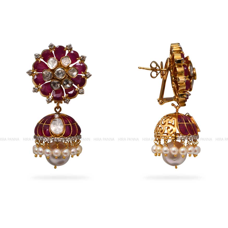 Jadau Jhumka Earrings