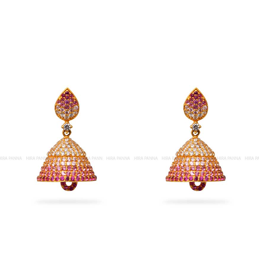 Gold Jhumka Earrings