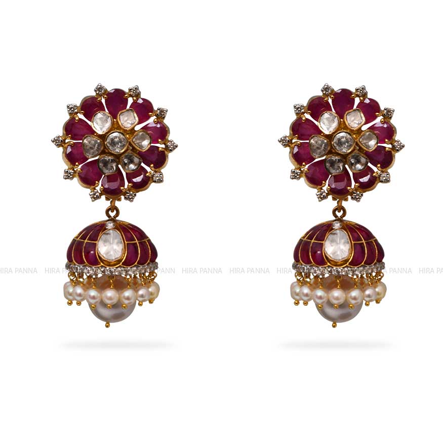 Jadau Jhumka Earrings