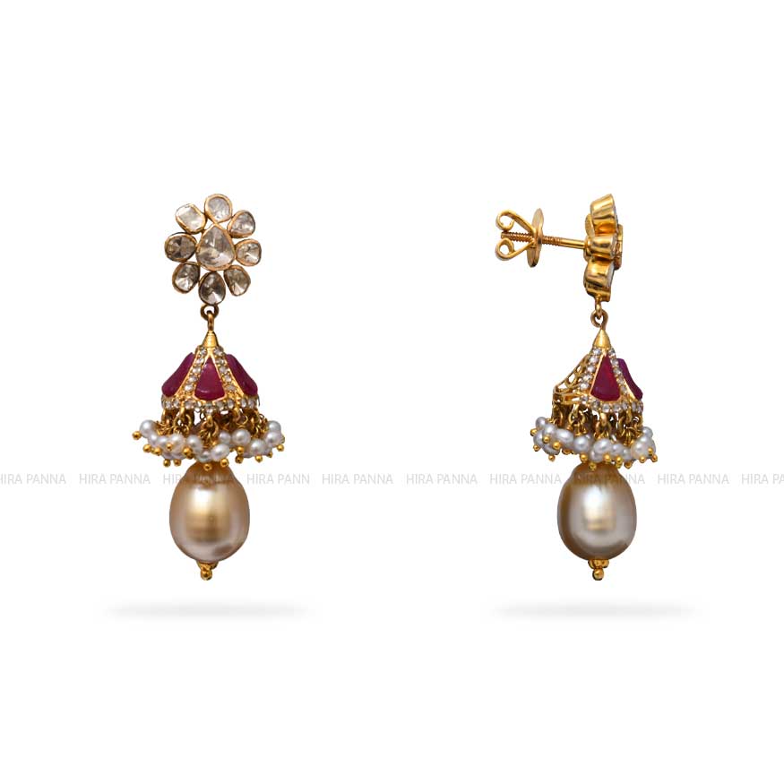 Jadau Jhumka Earrings