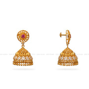 Gold Jhumka Earrings