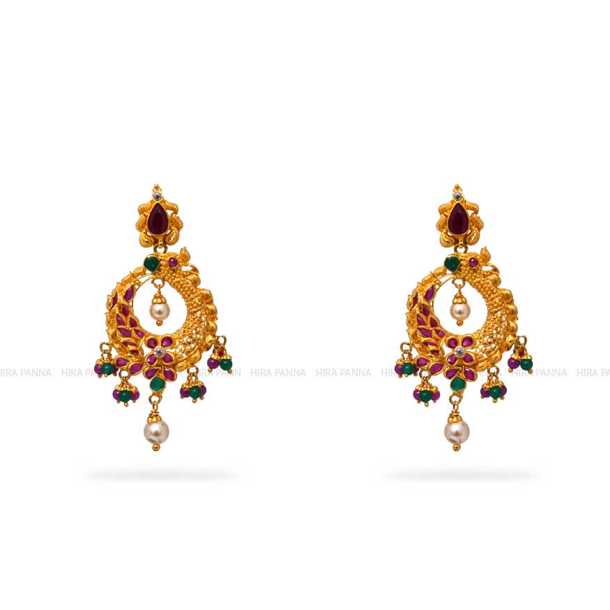 Gold Chandbali Earrings