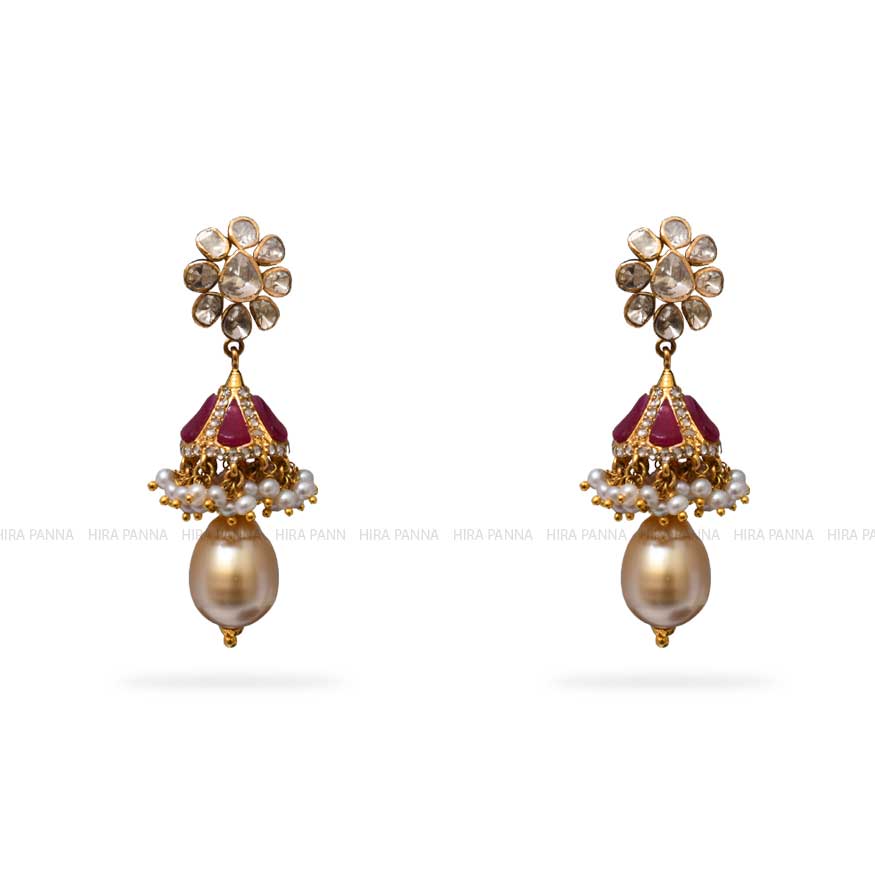 Jadau Jhumka Earrings