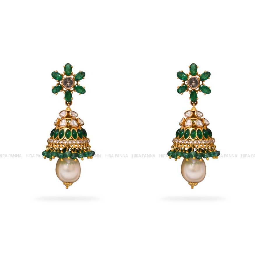 Jadau Jhumka Earrings