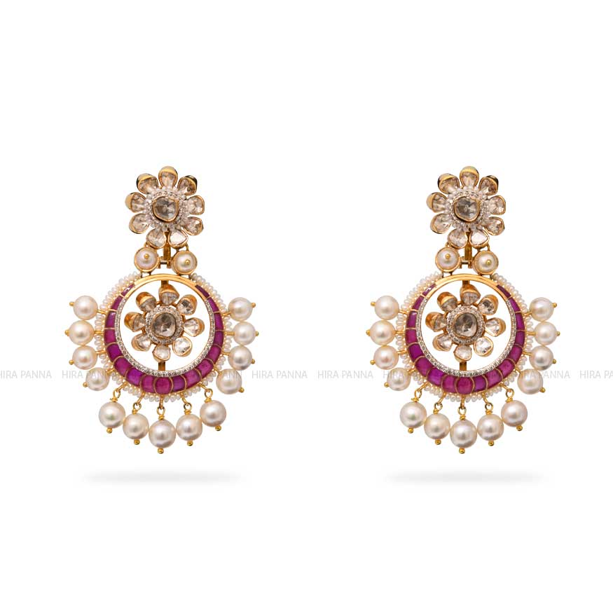 Jadau Chandbali Earrings