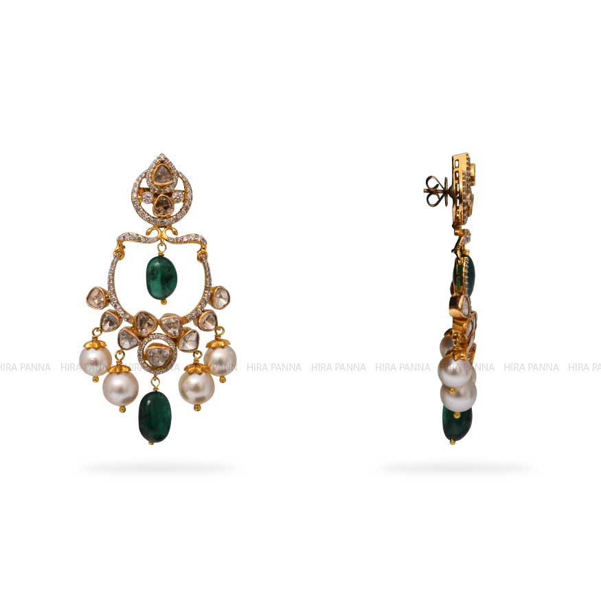 Jadau Chandbali Earrings