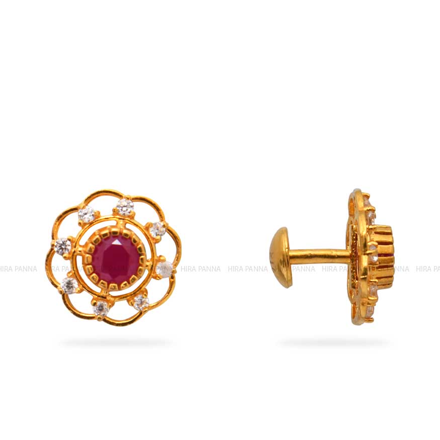 Gold Stud Earrings