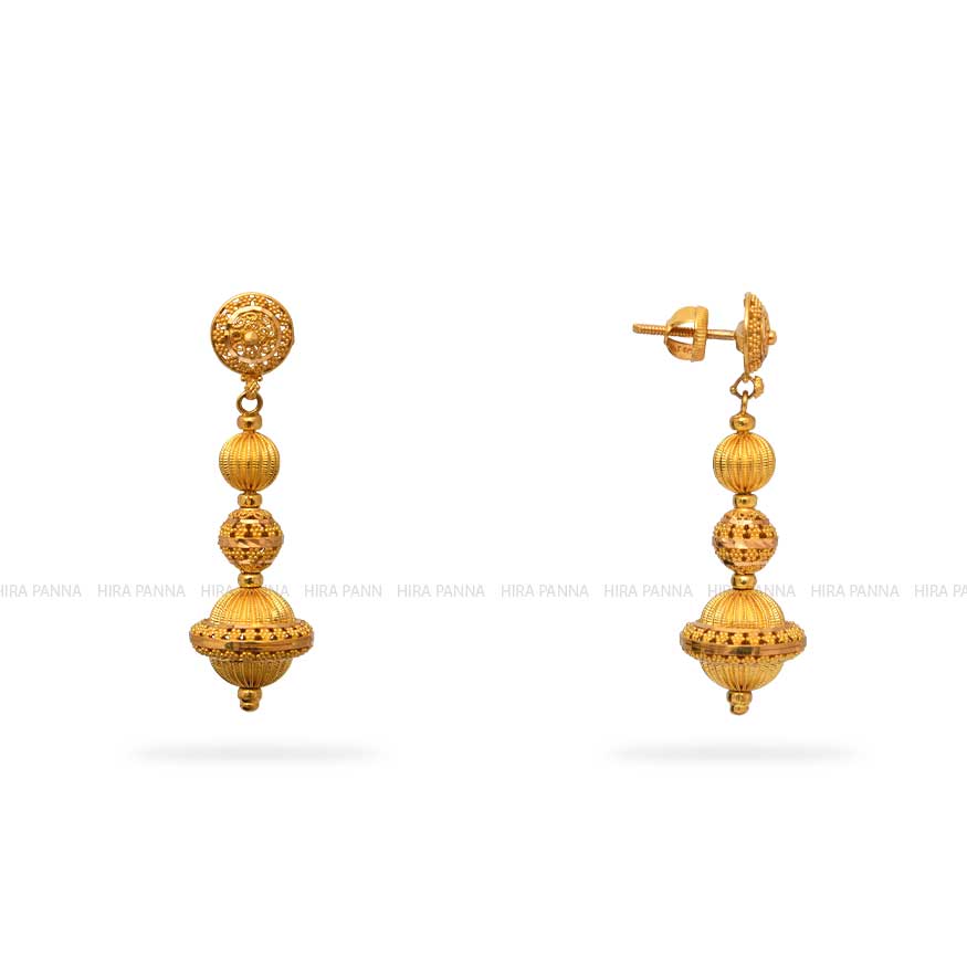 Gold Jhumka Earrings