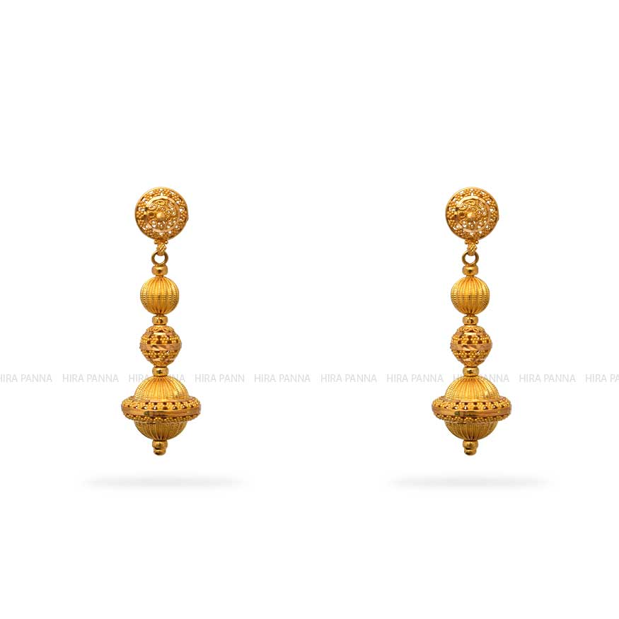 Gold Jhumka Earrings