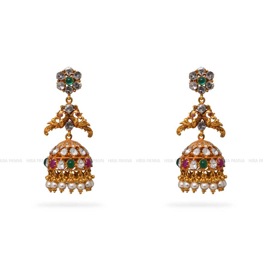 Jadau Jhumka Earrings