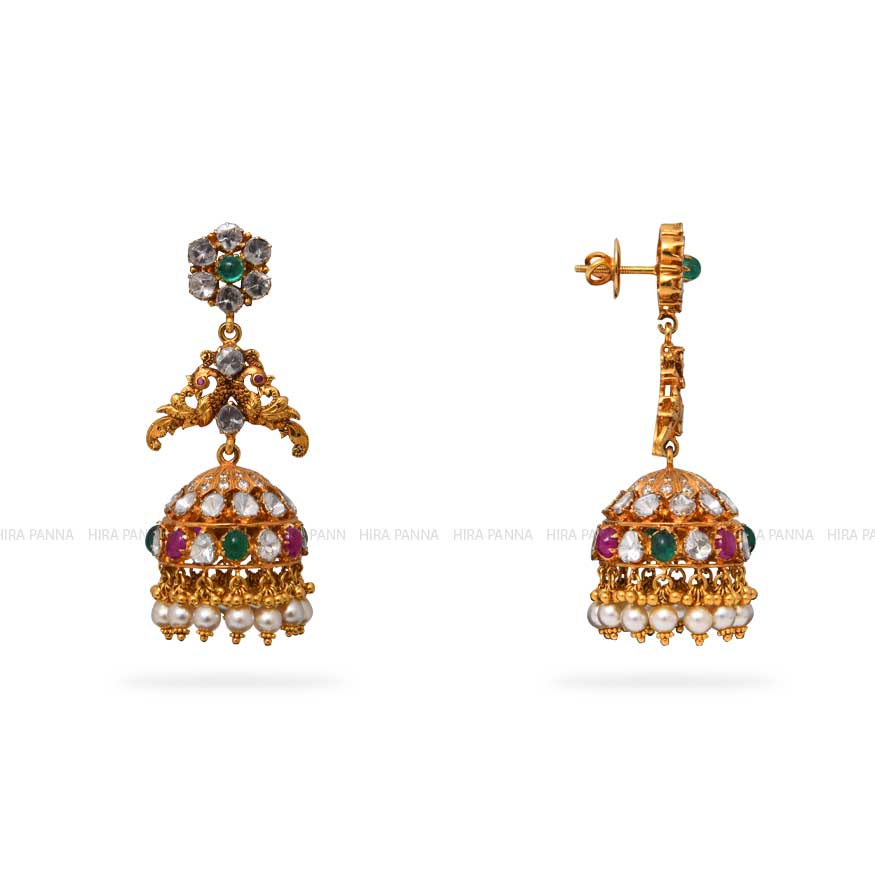 Jadau Jhumka Earrings