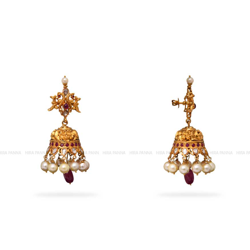 Jadau Jhumka Earrings