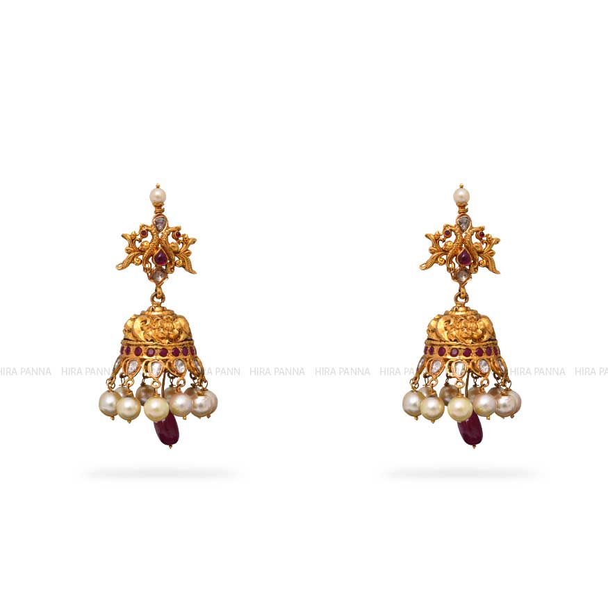 Jadau Jhumka Earrings