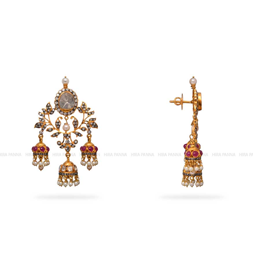 Jadau Chandbali Earrings