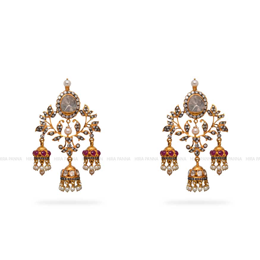 Jadau Chandbali Earrings