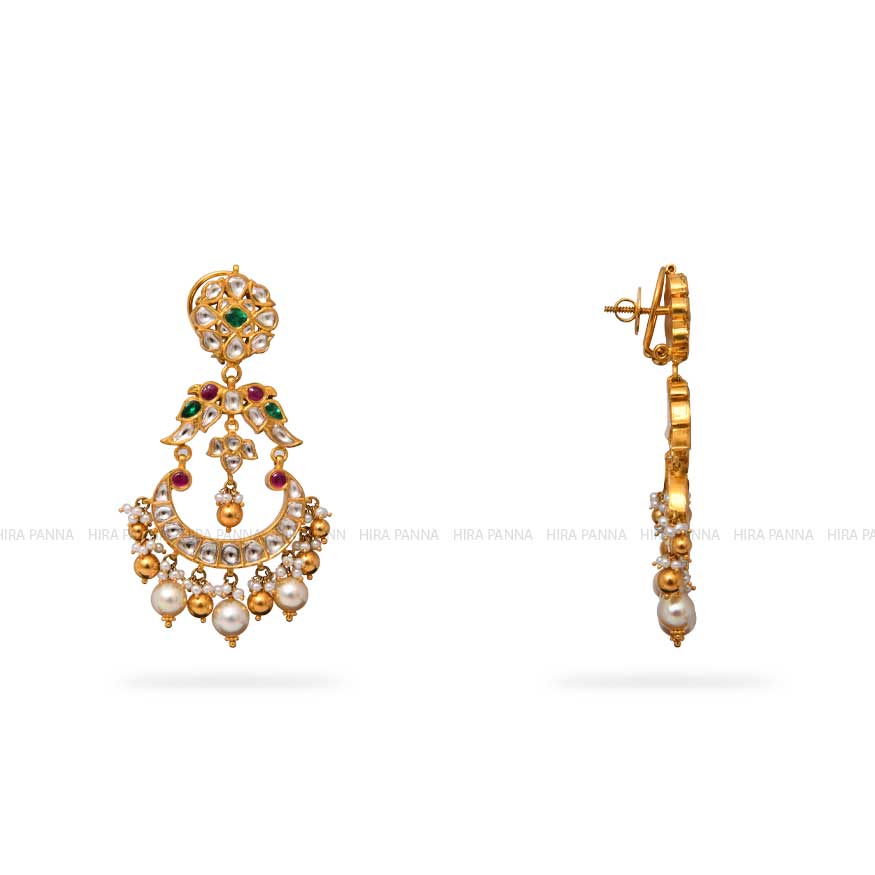 Jadau Chandbali Earrings