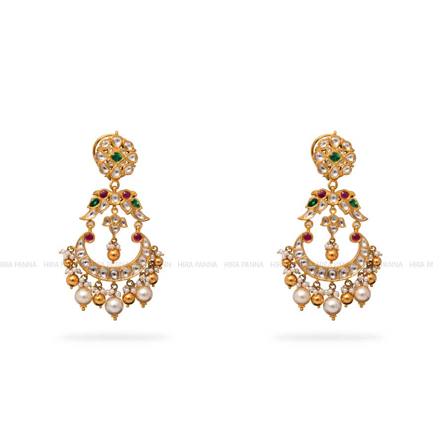 Jadau Chandbali Earrings