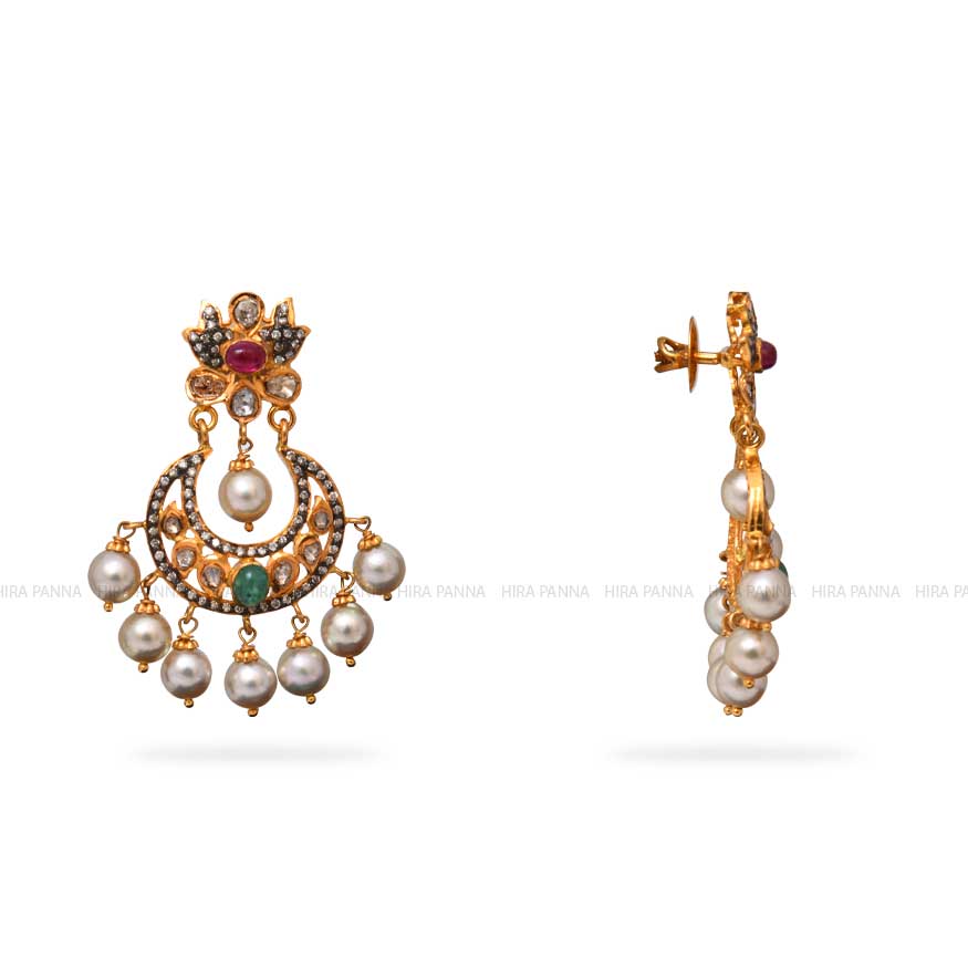 Jadau Chandbali Earrings