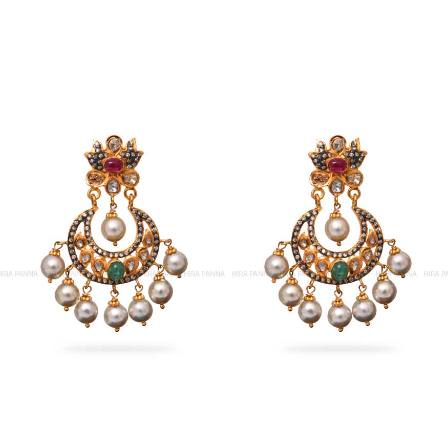 Jadau Chandbali Earrings