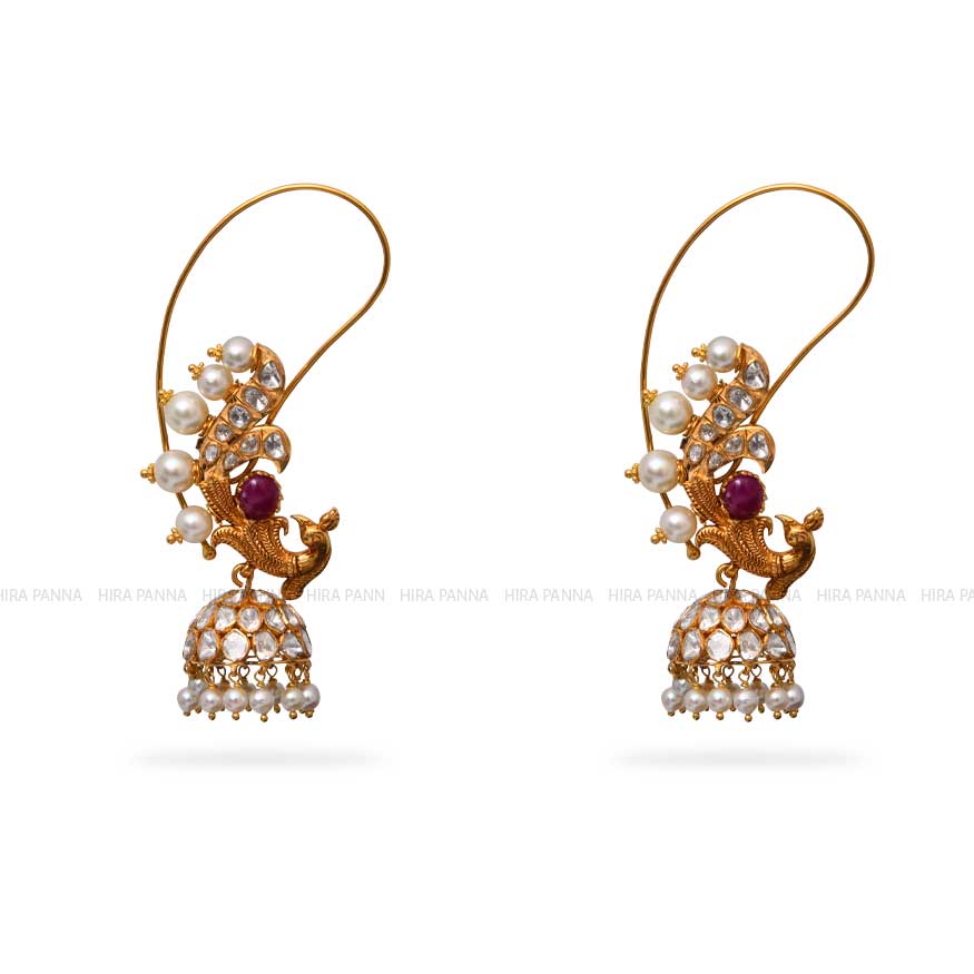 Jadau Hanging Earrings