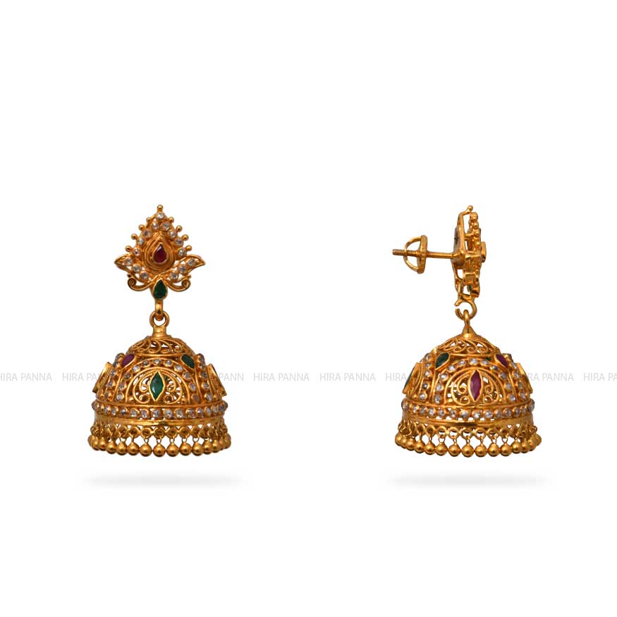 Uncut Jhumka Earrings