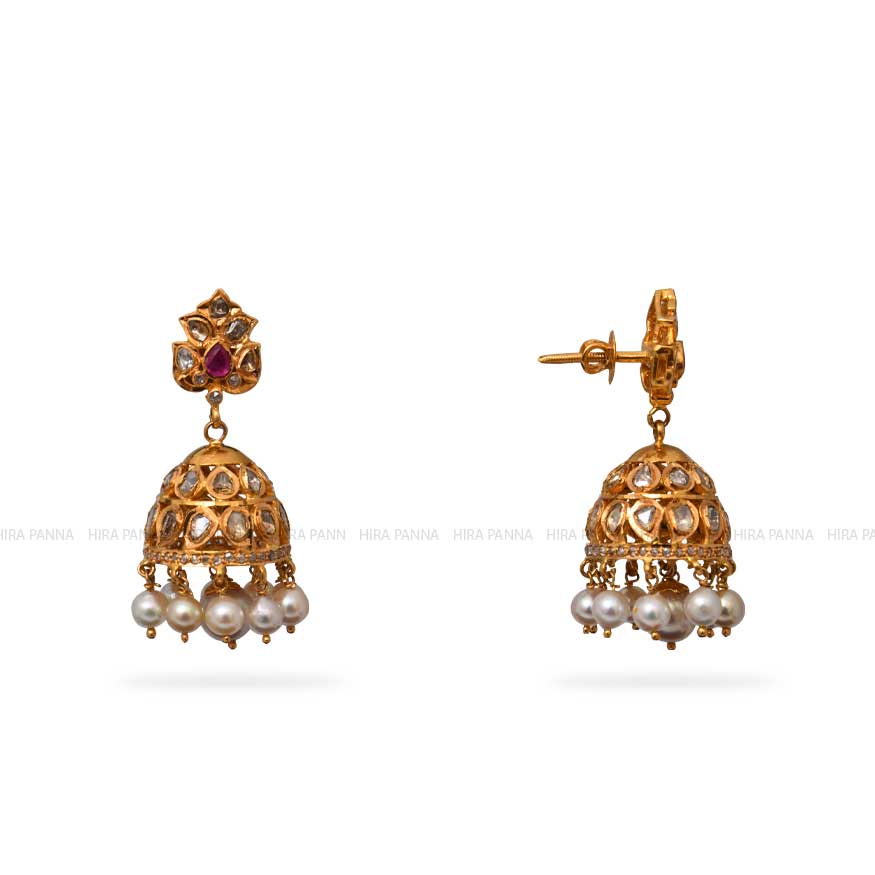 Uncut Jhumka Earrings