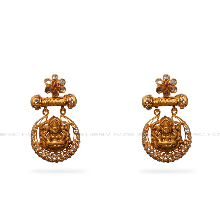 Uncut Chandbali Earrings