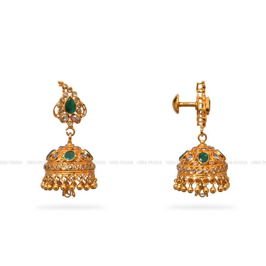 Uncut Jhumka Earrings