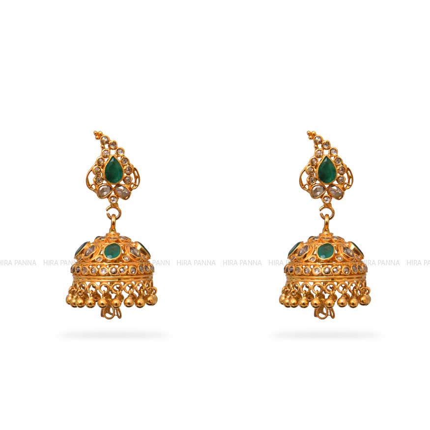 Uncut Jhumka Earrings