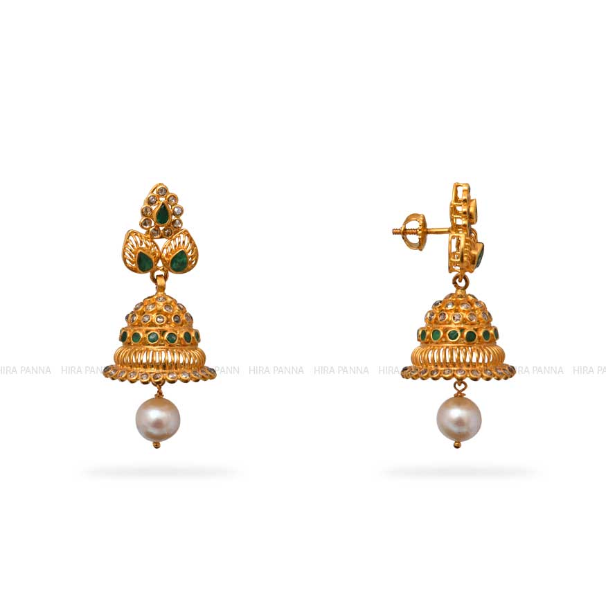 Uncut Jhumka Earrings