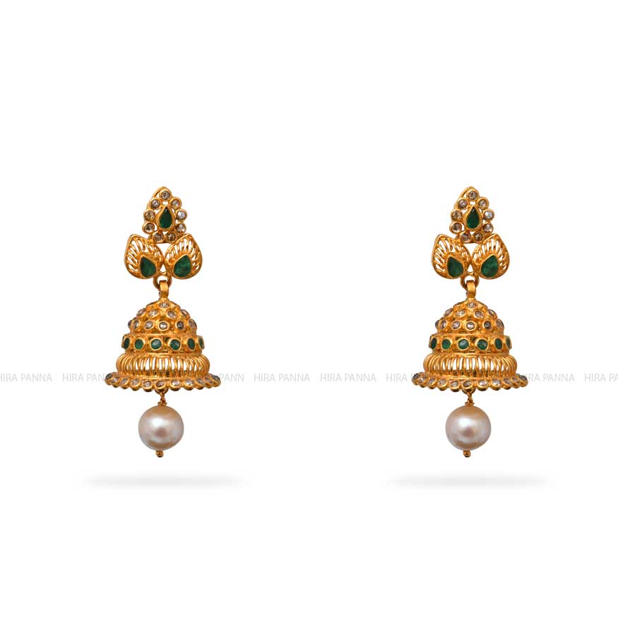 Uncut Jhumka Earrings