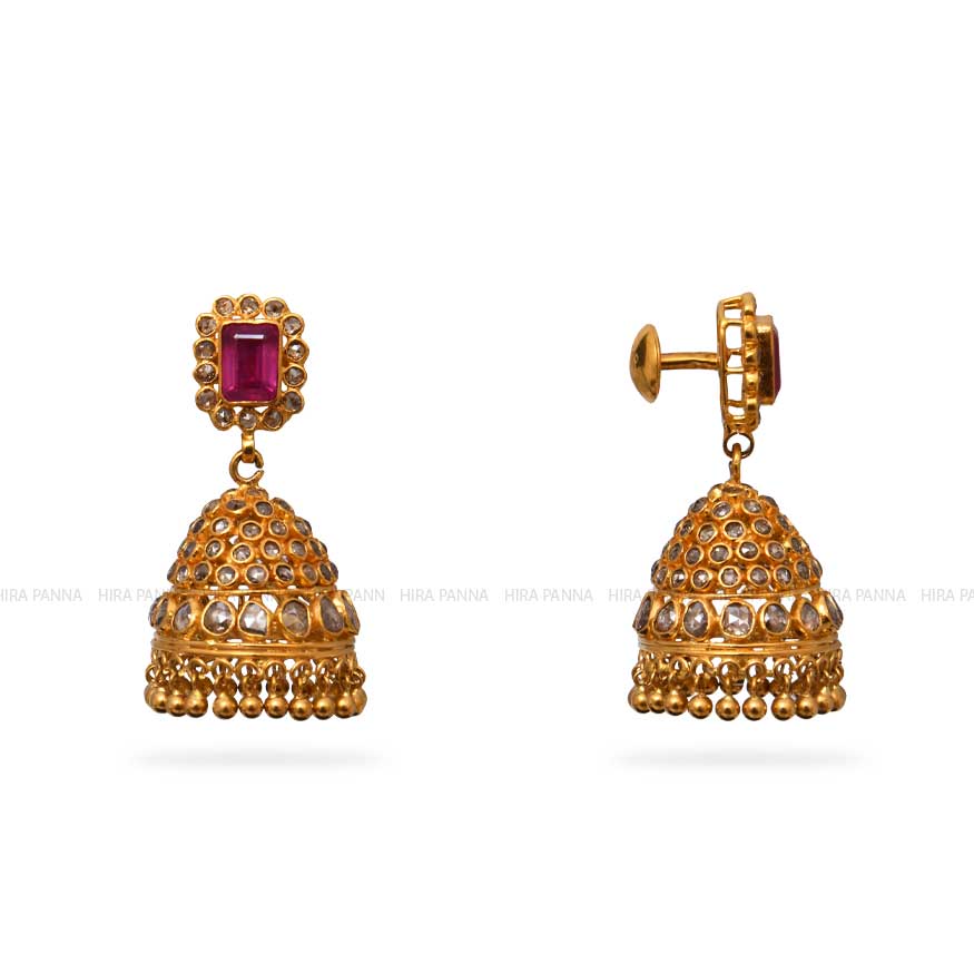 Uncut Jhumka Earrings