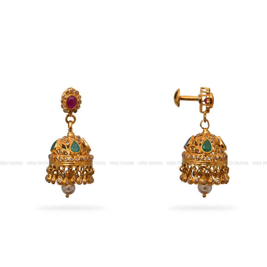 Uncut Jhumka Earrings