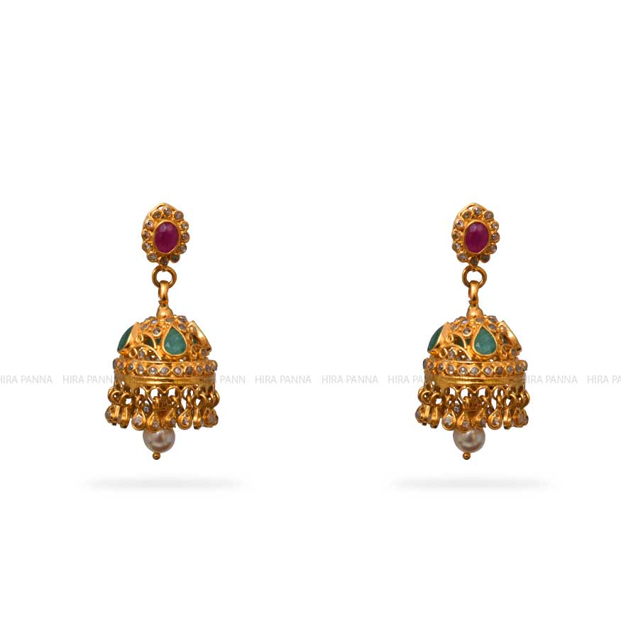 Uncut Jhumka Earrings