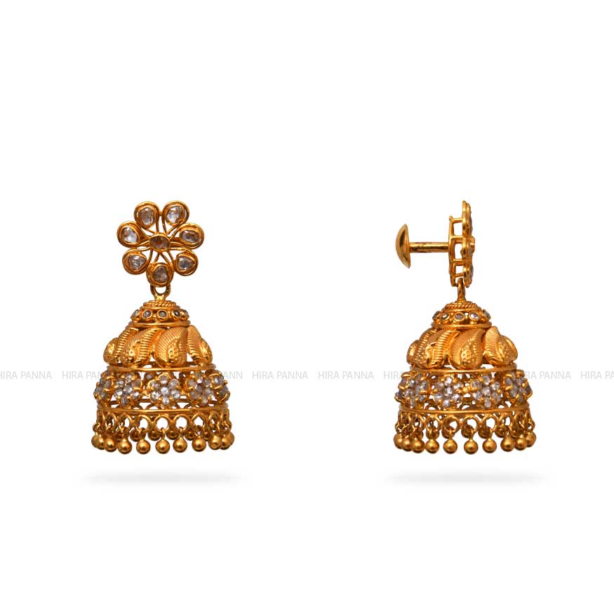 Uncut Jhumka Earrings