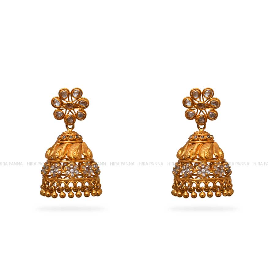 Uncut Jhumka Earrings