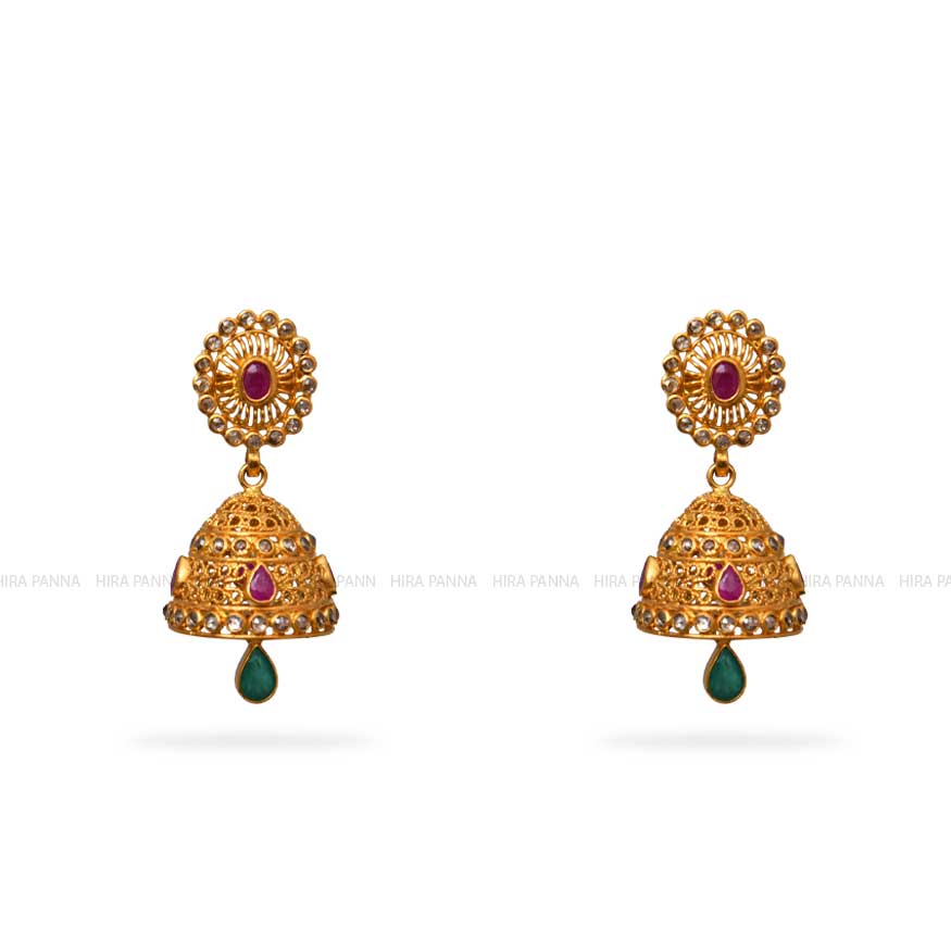 Uncut Jhumka Earrings