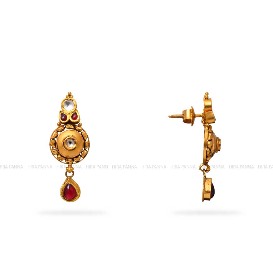 Kundan Hanging Earrings