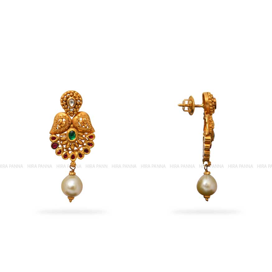 Kundan Hanging Earrings