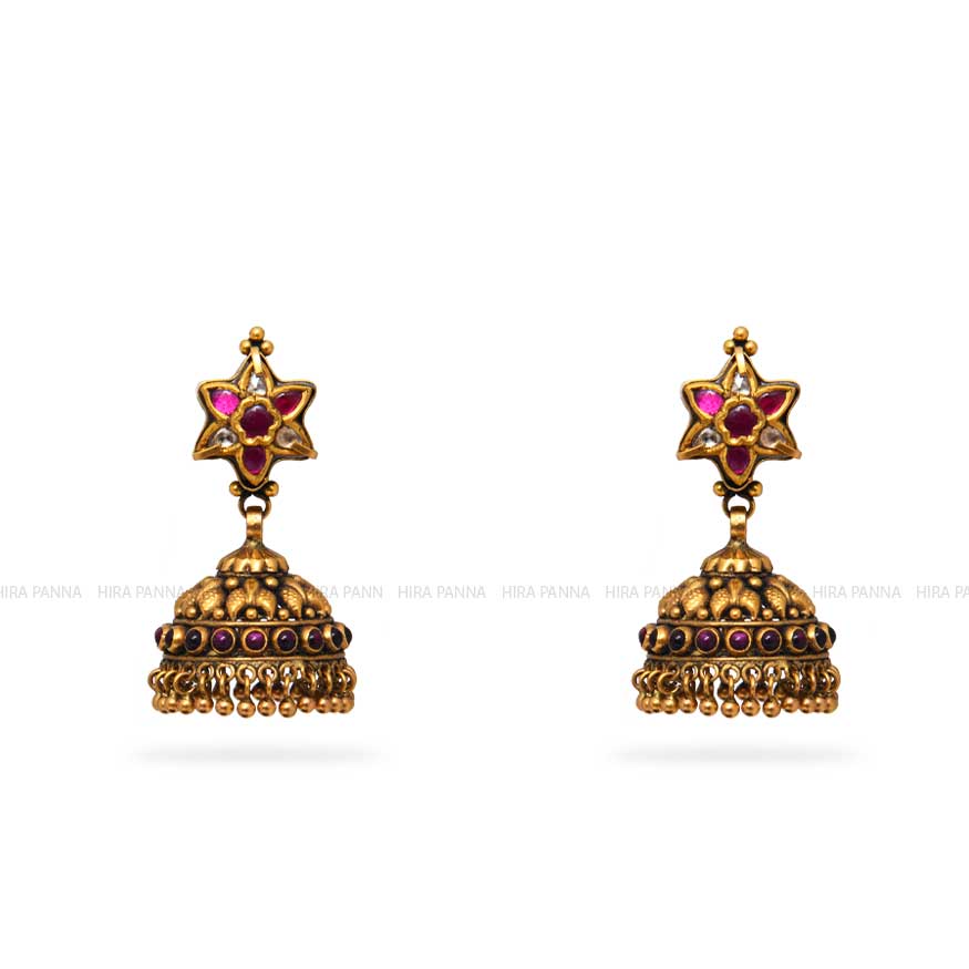 Kundan Jhumka Earrings