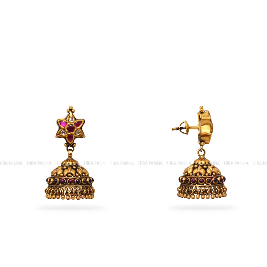 Kundan Jhumka Earrings