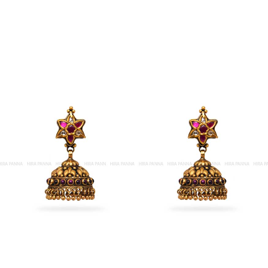 Kundan Jhumka Earrings