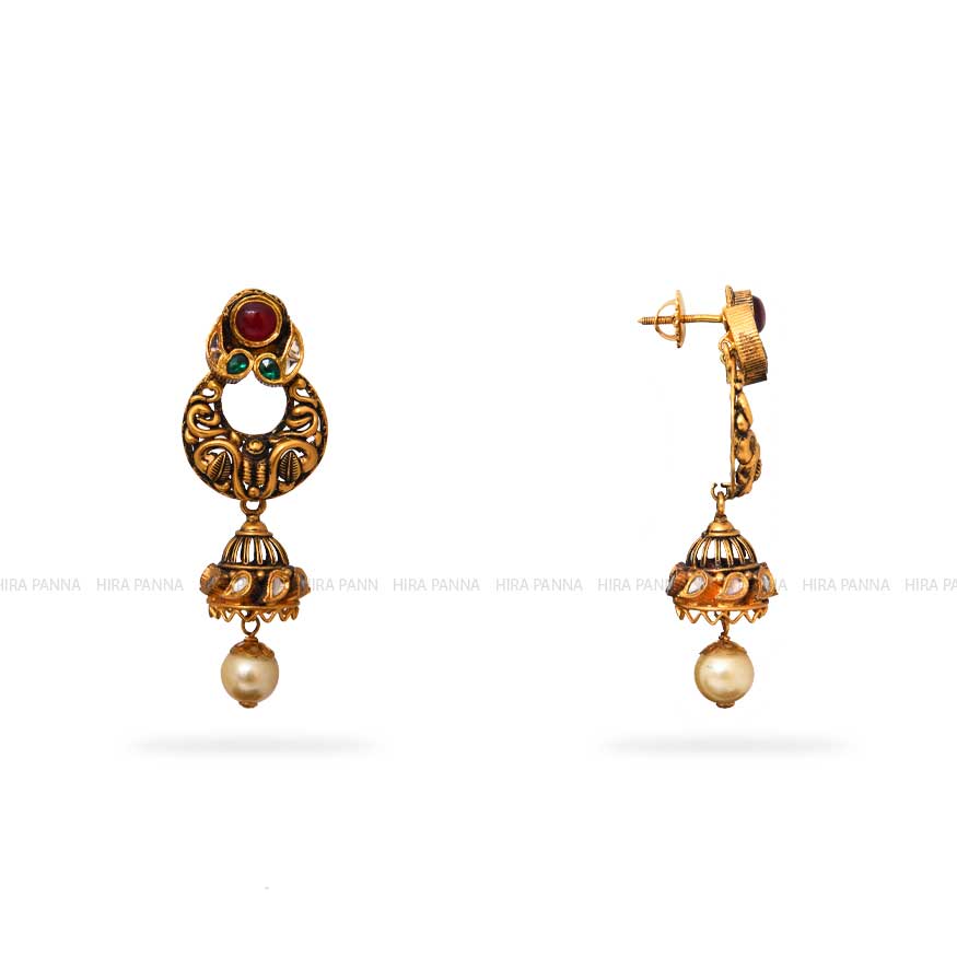 Kundan Chandbali Earrings