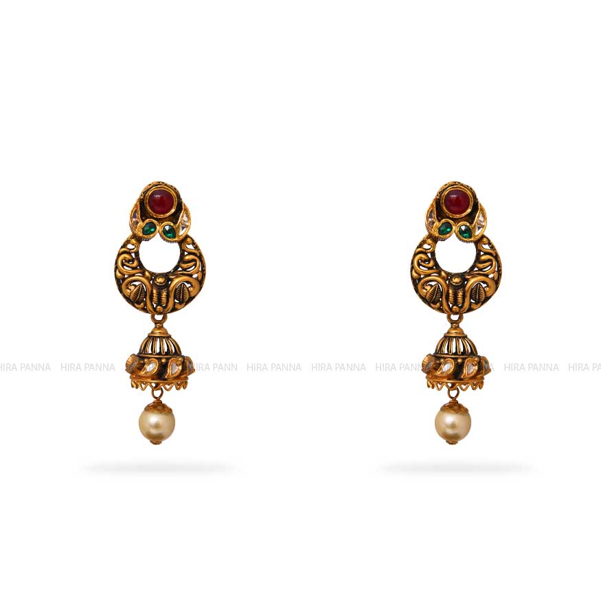 Kundan Chandbali Earrings