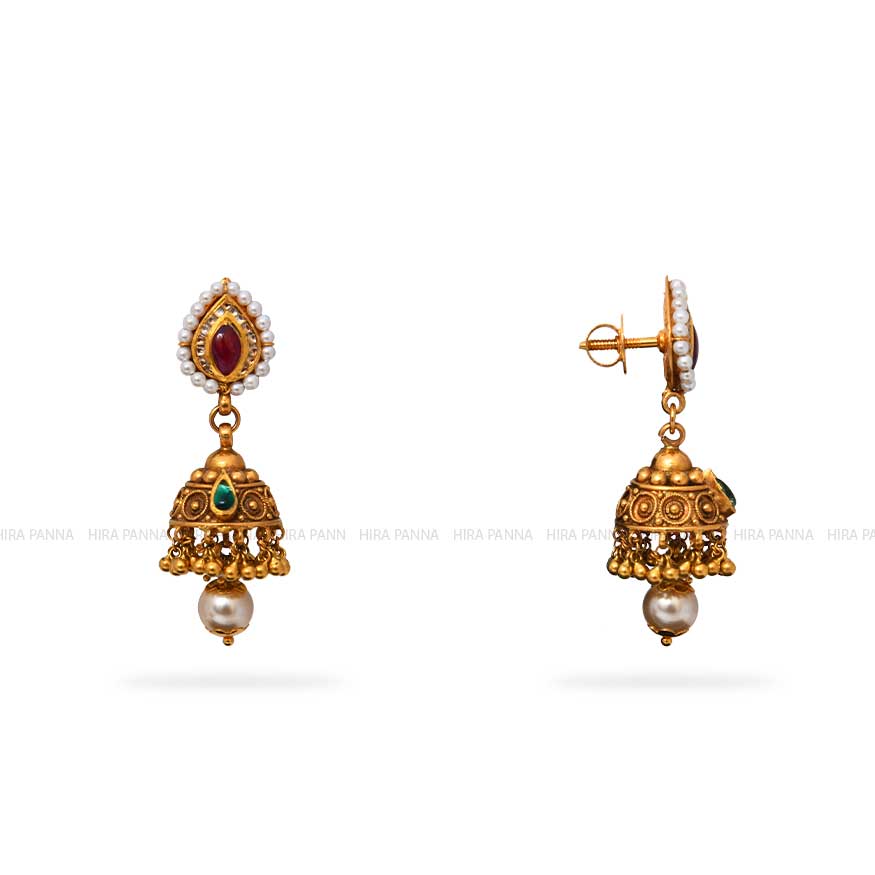 Kundan Jhumka Earrings