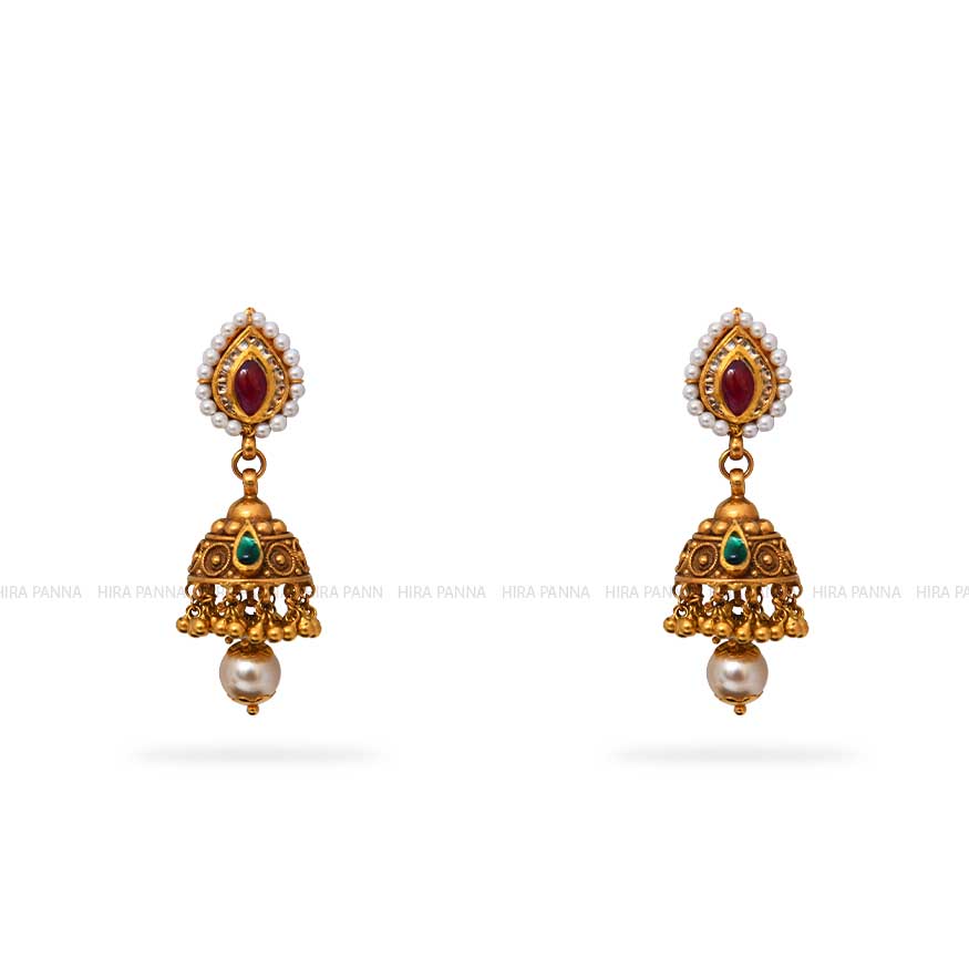 Kundan Jhumka Earrings