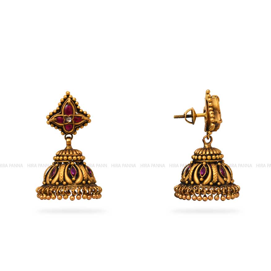 Kundan Jhumka Earrings