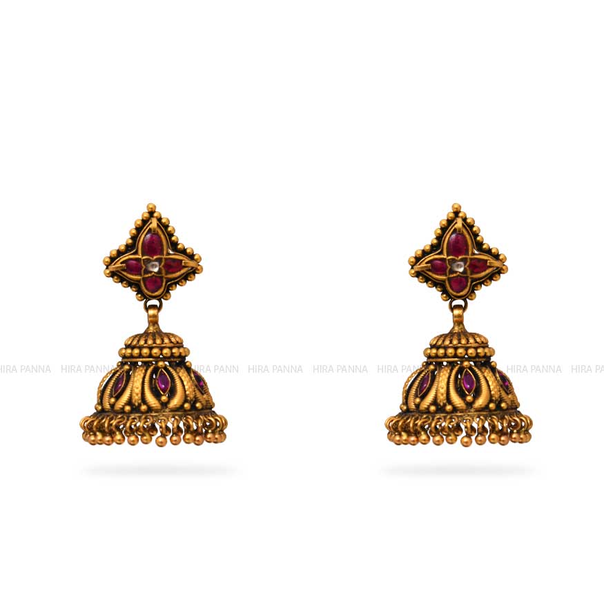 Kundan Jhumka Earrings