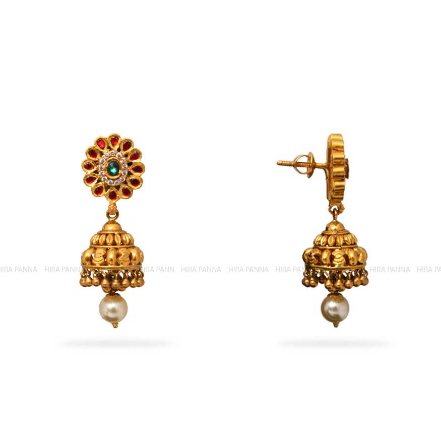 Kundan Jhumka Earrings